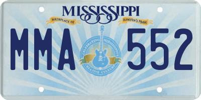 MS license plate MMA552