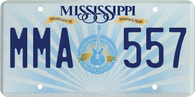 MS license plate MMA557