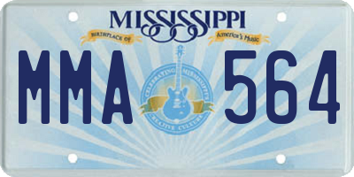 MS license plate MMA564