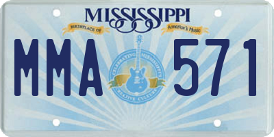 MS license plate MMA571