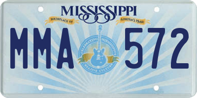 MS license plate MMA572