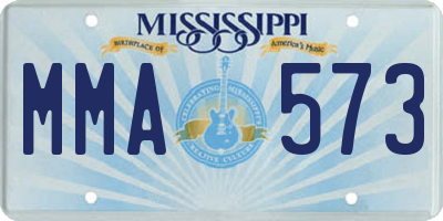 MS license plate MMA573