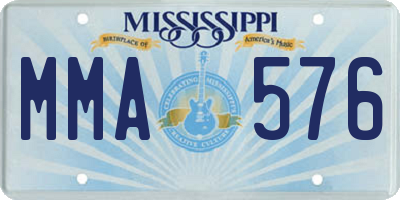 MS license plate MMA576