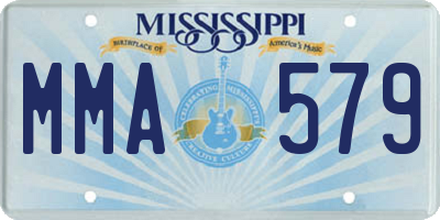 MS license plate MMA579