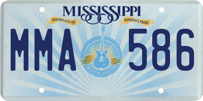 MS license plate MMA586
