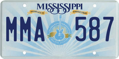 MS license plate MMA587
