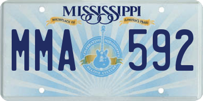 MS license plate MMA592