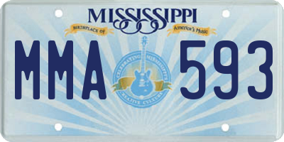 MS license plate MMA593