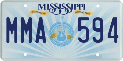 MS license plate MMA594