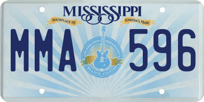 MS license plate MMA596