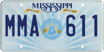 MS license plate MMA611