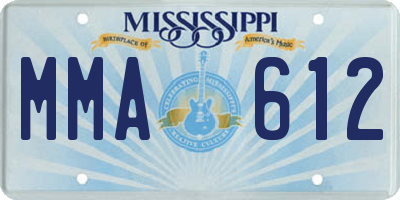 MS license plate MMA612