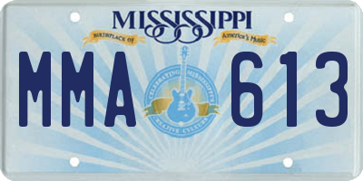 MS license plate MMA613