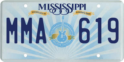 MS license plate MMA619
