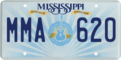 MS license plate MMA620