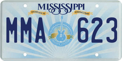 MS license plate MMA623