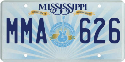 MS license plate MMA626