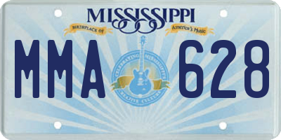 MS license plate MMA628