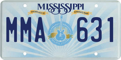 MS license plate MMA631