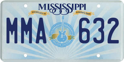 MS license plate MMA632