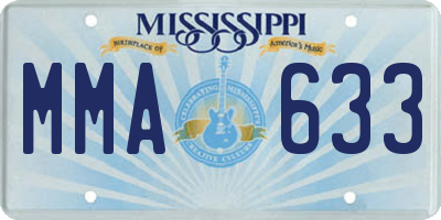MS license plate MMA633