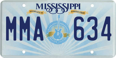 MS license plate MMA634