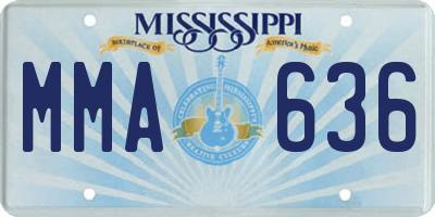 MS license plate MMA636