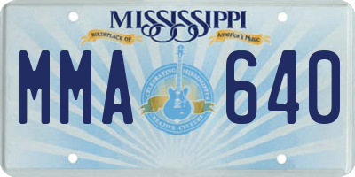 MS license plate MMA640