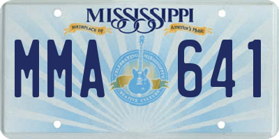 MS license plate MMA641