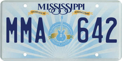 MS license plate MMA642