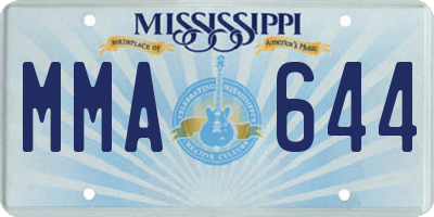 MS license plate MMA644
