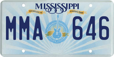 MS license plate MMA646