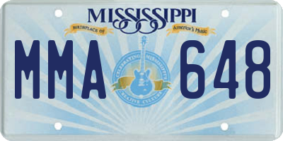 MS license plate MMA648