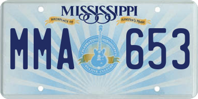 MS license plate MMA653