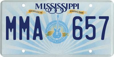 MS license plate MMA657