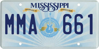 MS license plate MMA661