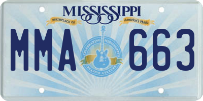 MS license plate MMA663