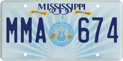 MS license plate MMA674