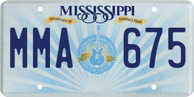 MS license plate MMA675
