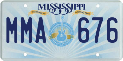 MS license plate MMA676