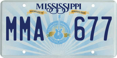 MS license plate MMA677