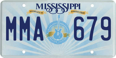 MS license plate MMA679