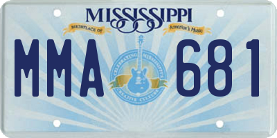 MS license plate MMA681
