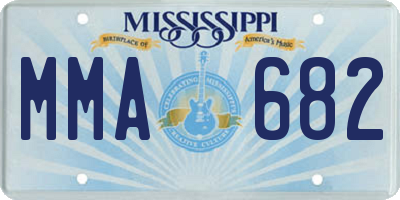 MS license plate MMA682