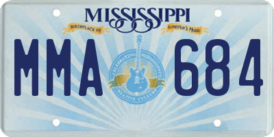 MS license plate MMA684