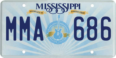 MS license plate MMA686