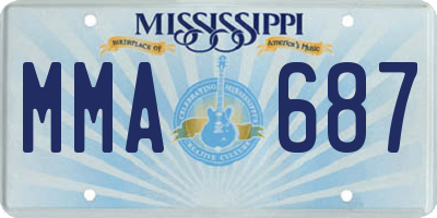 MS license plate MMA687
