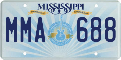 MS license plate MMA688