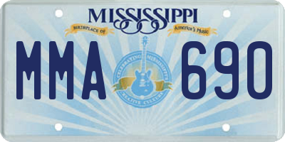 MS license plate MMA690