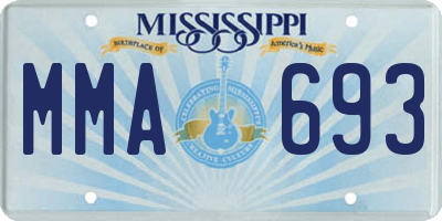 MS license plate MMA693